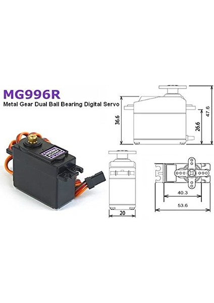 Tower Pro MG996 Rc Servo Motor MG946R MG995 Yerine Kullanılabilir