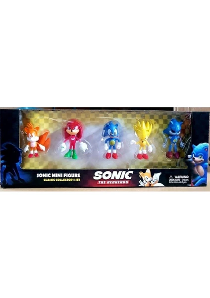 Oyuncak Figür Sonic Power Figür Sonic 5li Figür Seti Supersonic Metalsonic Figürleri