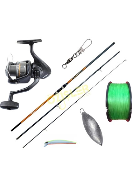 Salina 420CM 3 Parça 100-200GR Surf Kamış + Okuma Revenger 55 Fd Makine Surf Set