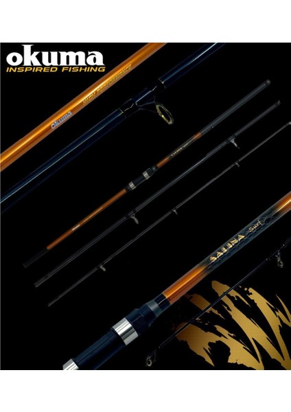 Salina 420CM 3 Parça 100-200GR Surf Kamış + Okuma Revenger 55 Fd Makine Surf Set