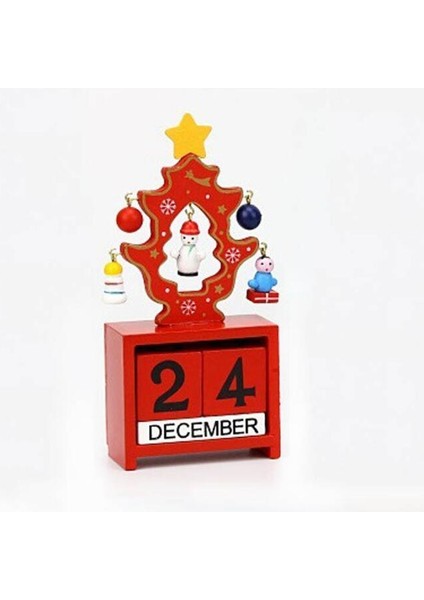 Dekoratif Minyatür Masa Takvimi Ahşap Yılbaşı Süsü Masa Dekoru fiyatları