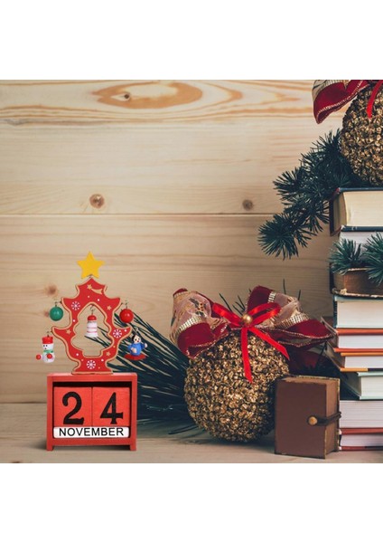 Dekoratif Minyatür Masa Takvimi Ahşap Yılbaşı Süsü Masa Dekoru modelleri