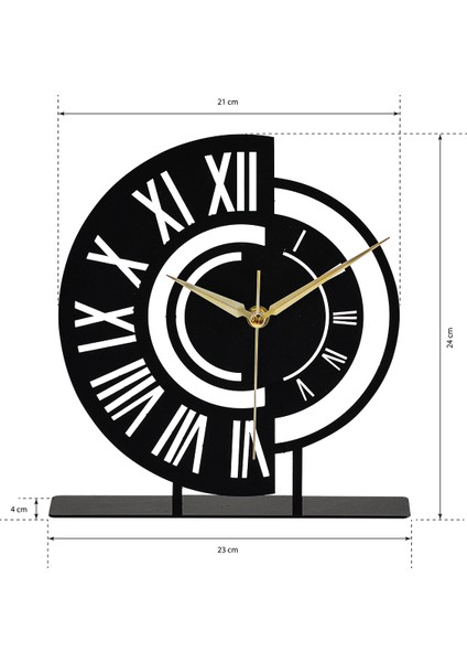 Muyika Ruota Siyah Metal Dekoratif Masa Üstü Saati 25X23CM Mms-M fırsatları