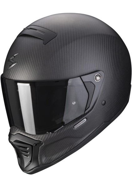 Scoripon Exo Hx1 Karbon Se Retro Motosiklet Kaskı (Mat Siyah)