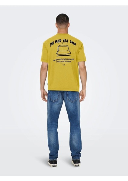 Only & Sons Farris Life Rlx Elon Street Ss Erkek Tişört 22024796 2xl - Sarı