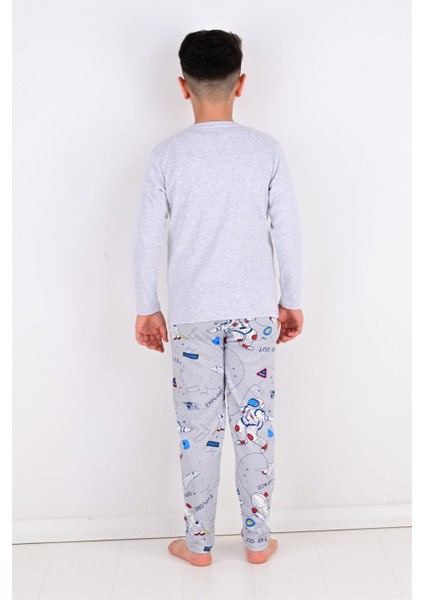 Far Out Erkek Çocuk Uzun Kollu Pijama Takımı Gri