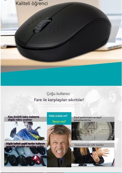 Sessiz Kompakt Kablosuz Fare (Yurt Dışından) fiyatları