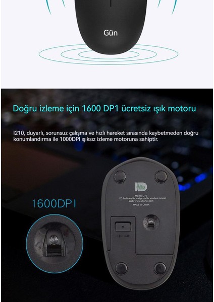 Sessiz Kompakt Kablosuz Fare (Yurt Dışından) fırsatları