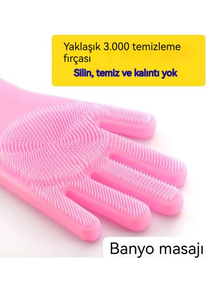 Dikenli Silikon Evcil Hayvan Tüylü Banyo 2'si 1 Arada Eldiven (Yurt Dışından)