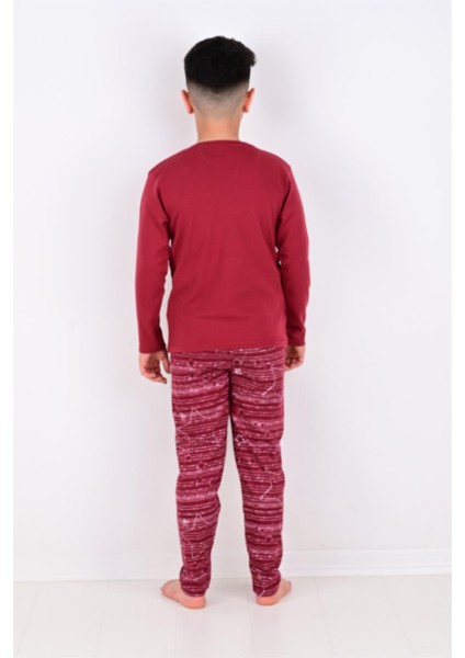 Erkek Çocuk Pijama Takımı Moon Uzun Kollu Pamuklu 1008