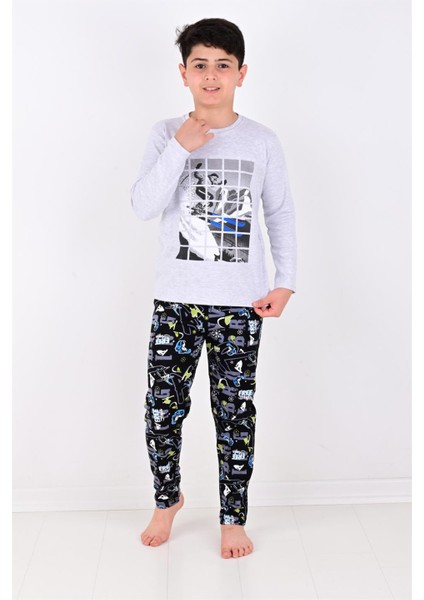 Erkek Çocuk Winter Games uzun Kollu Pijama Takımı
