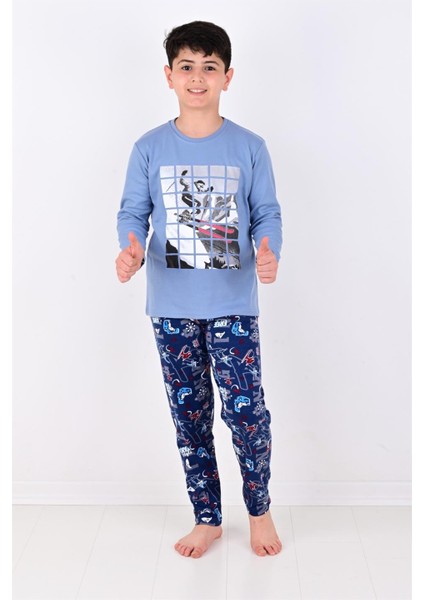 Erkek Çocuk Winter Games uzun Kollu Pijama Takımı