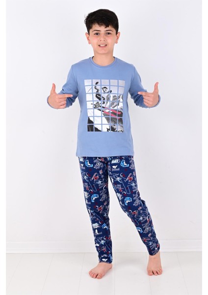 Erkek Çocuk Winter Games uzun Kollu Pijama Takımı