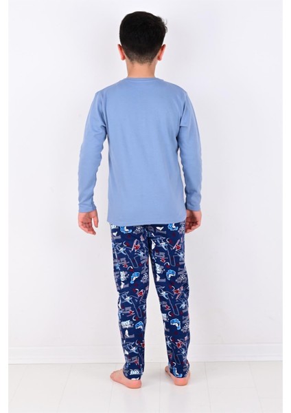 Erkek Çocuk Winter Games uzun Kollu Pijama Takımı