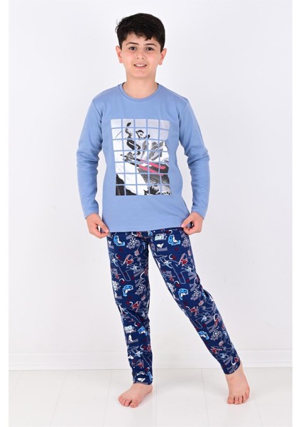 Erkek Çocuk Winter Games uzun Kollu Pijama Takımı