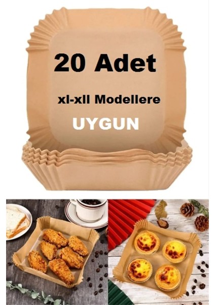 Büyük Boy Air Fryer Fritöz Pişirme Kağıdı 20 Adet fiyatları