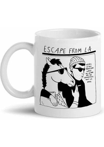 Bojack Horseman Escape From Tasarımlı Kupa Bardak Mr-01