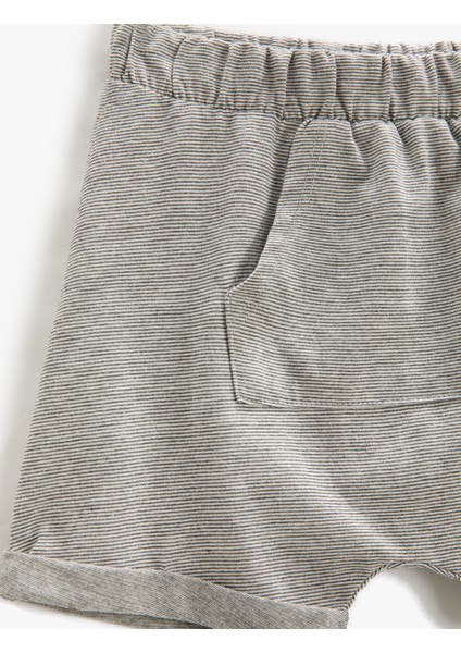 Şort Kanguru Cepli Beli Lastikli Arkası Baskılı modelleri