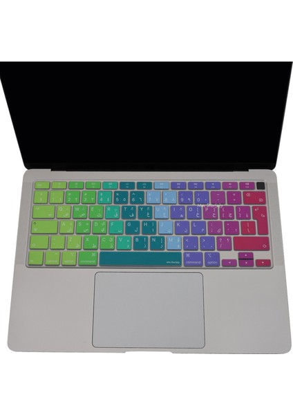 Macbook Air M1 Klavye Kılıf 13 inç UK(EU) Arapça Baskılı A2179 A2337 ile Uyumlu Dazzle