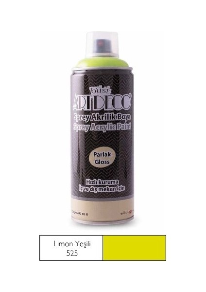 Sprey Akrilik Boya Limon Yeşili 400ML