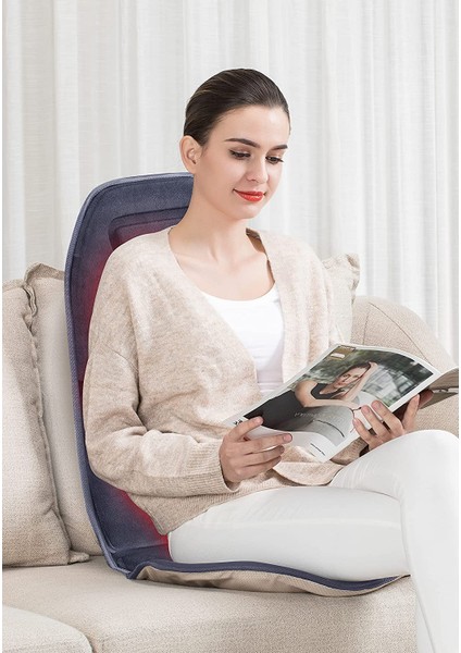 Comfıer Masaj Koltuğu - 10 Titreşim Motorlu ve Isıtıcılı Masaj Koltuğu Minderi, Sırt Masaj Aleti, Sırt Masaj Koltuğu, fırsatları