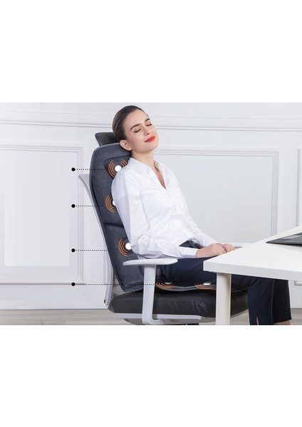 Comfıer Masaj Koltuğu - 10 Titreşim Motorlu ve Isıtıcılı Masaj Koltuğu Minderi, Sırt Masaj Aleti, Sırt Masaj Koltuğu, indirimleri