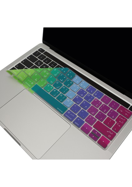 Macbook Pro Klavye Kılıfı UK Arapça Harf Baskı A1706 1989 2159 1707 1990 ile Uyumlu Dazzle