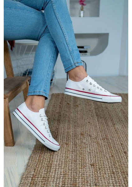 Beyaz Keten Cnv Sneaker Spor Ayakkabı fiyatları