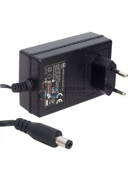 12 Volt 2 Amper Priz Tip Plastik Kasa Adaptör
