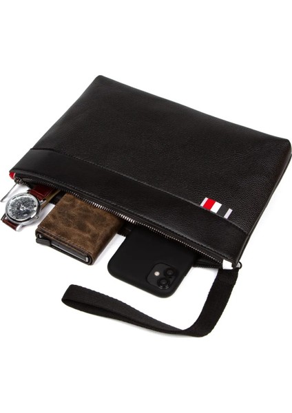 El Bilek Askılı Suni Deri Portföy Clutch Çanta
