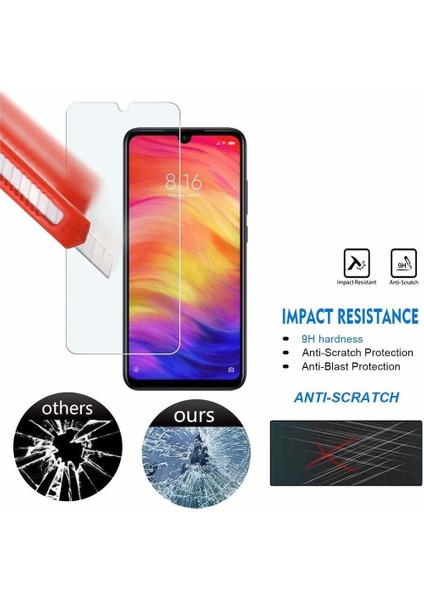 Andeka Xiaomi Redmi Note 9s Uyumlu Ekran Koruyucu 9h Temperli Cam Sert Şeffaf Tamperli  Cam