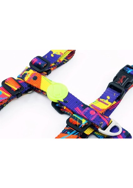 H-Tip Splash S Küçük Irk Köpek Göğüs Tasması (Göğüs 32 cm x 51 Cm)