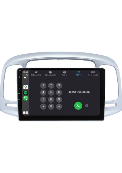 Hyundai Accent Era (2006-2012) Android 14 Multimedya - 4 GB Ram - 64 GB Hafıza - Carplay CRV-4280XD