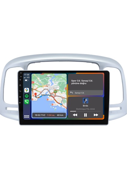 Hyundai Accent Era (2006-2012) Android 14 Multimedya - 4 GB Ram - 64 GB Hafıza - Carplay CRV-4280XD