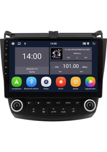 Honda Accord (2003-2008) Android 14 Multimedya - 4 GB Ram - 64 GB Hafıza - Carplay CRV-4148XD