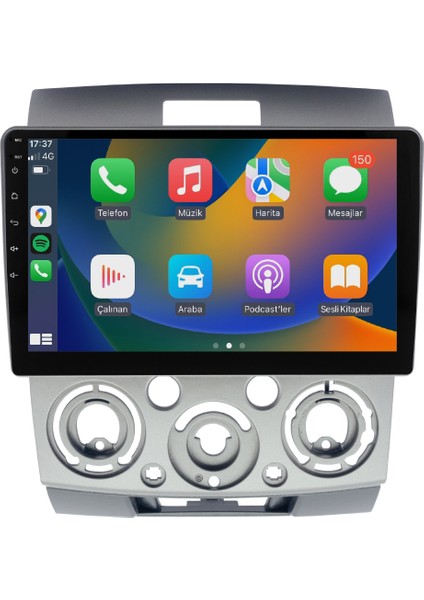 Ford Ranger (2009-2011) Android 14 Multimedya - 4 GB Ram - 64 GB Hafıza - Carplay CRV-4128XD