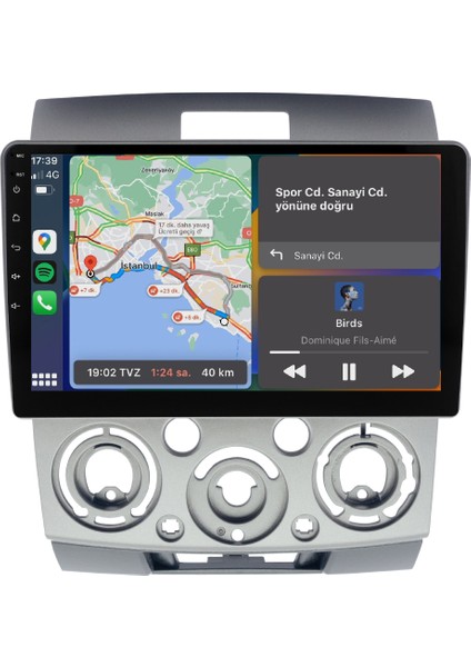 Ford Ranger (2009-2011) Android 14 Multimedya - 4 GB Ram - 64 GB Hafıza - Carplay CRV-4128XD