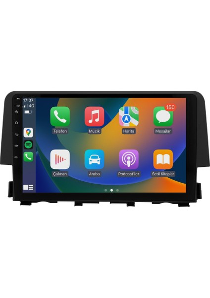 Honda Civic Fc5 (2016-2021) Android 14 Multimedya - 4 GB Ram - 64 GB Hafıza - Carplay CRV-4146XD
