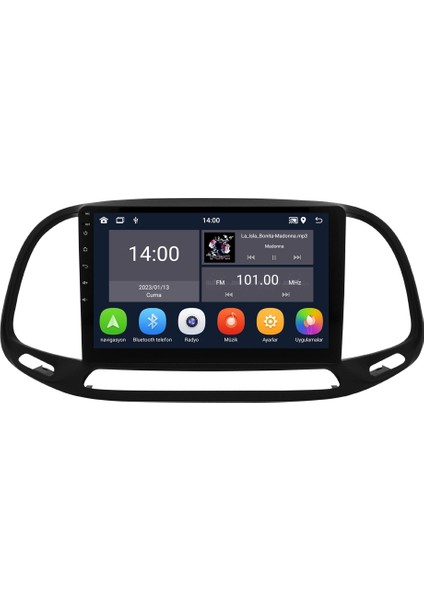 Fiat Doblo (2015-2021) Android 14 Multimedya - 4 GB Ram - 64 GB Hafıza - Carplay CRV-4100XD