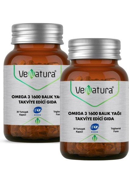 Venatura Omega-3 1600 mg 30 Kapsül 2 Adet