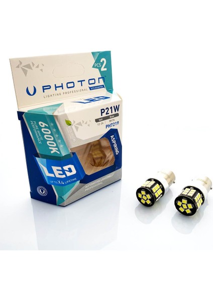 P21W Tek Duy Beyaz LED Geri Vites Oto Ampulü Photon PH7219 fırsatları