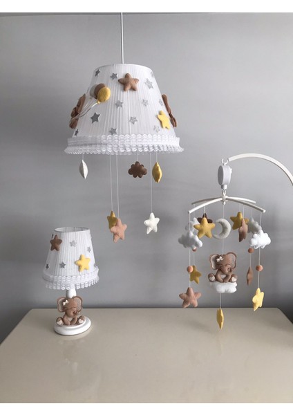 Bebek Çocuk Odası Avize Fil Set