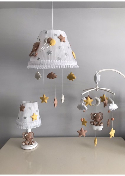 Bebek Çocuk Odası Avize Fil Set