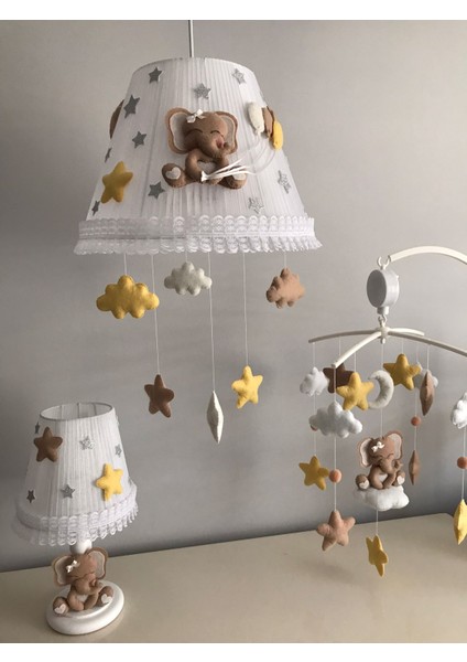 Bebek Çocuk Odası Avize Fil Set