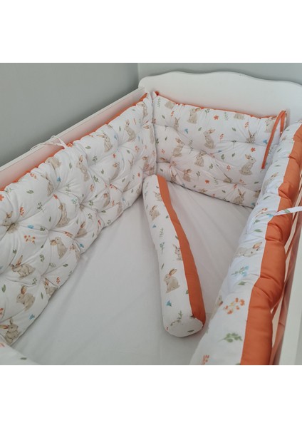 Babynest Dünyası 60X120 Çift Yönlü Beşik Kenar Koruma 45CM Yükseklik (Yılan Yastık Hediyeli)