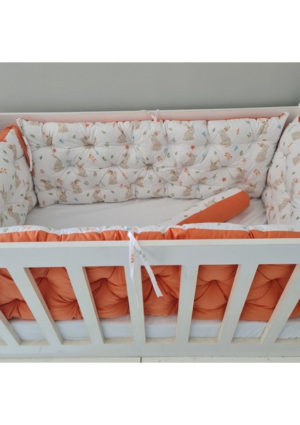 Babynest Dünyası 60X120 Çift Yönlü Beşik Kenar Koruma 45CM Yükseklik (Yılan Yastık Hediyeli)