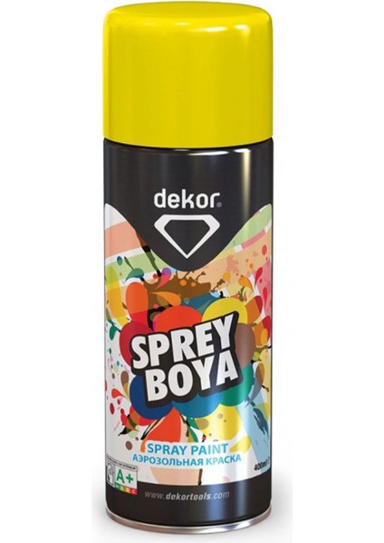 Dekor Akrilik Efektli Sprey Boya Taksi Sarısı 400 ml