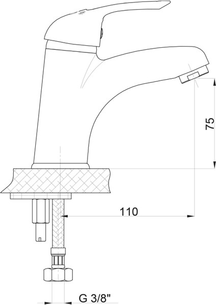 Adrio Mlt 120 Tek Girişli Lavabo Bataryası