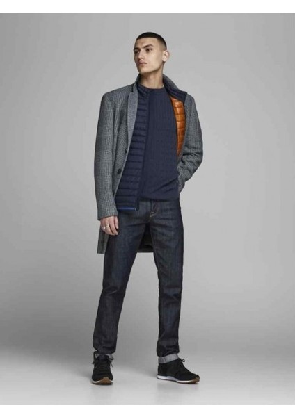 Jprrichard Knit Crew 12155363 Erkek Kazak Lacivert