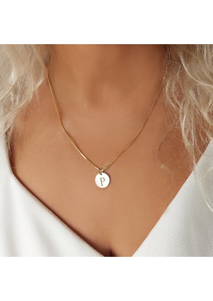 925 Ayar Gümüş Harfli Plaka Venezia Zincir Kolye modelleri
